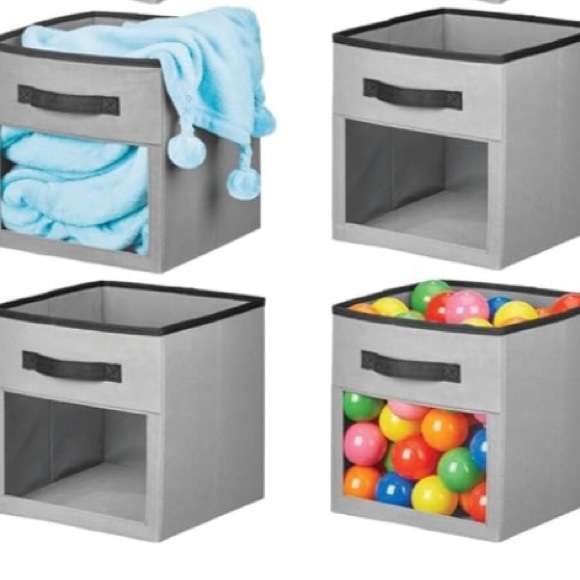 4 - Pack Organizing Cubes  By mDesign
Organizer Bin Box with Front Handle/Window - Picture 4 of 8
